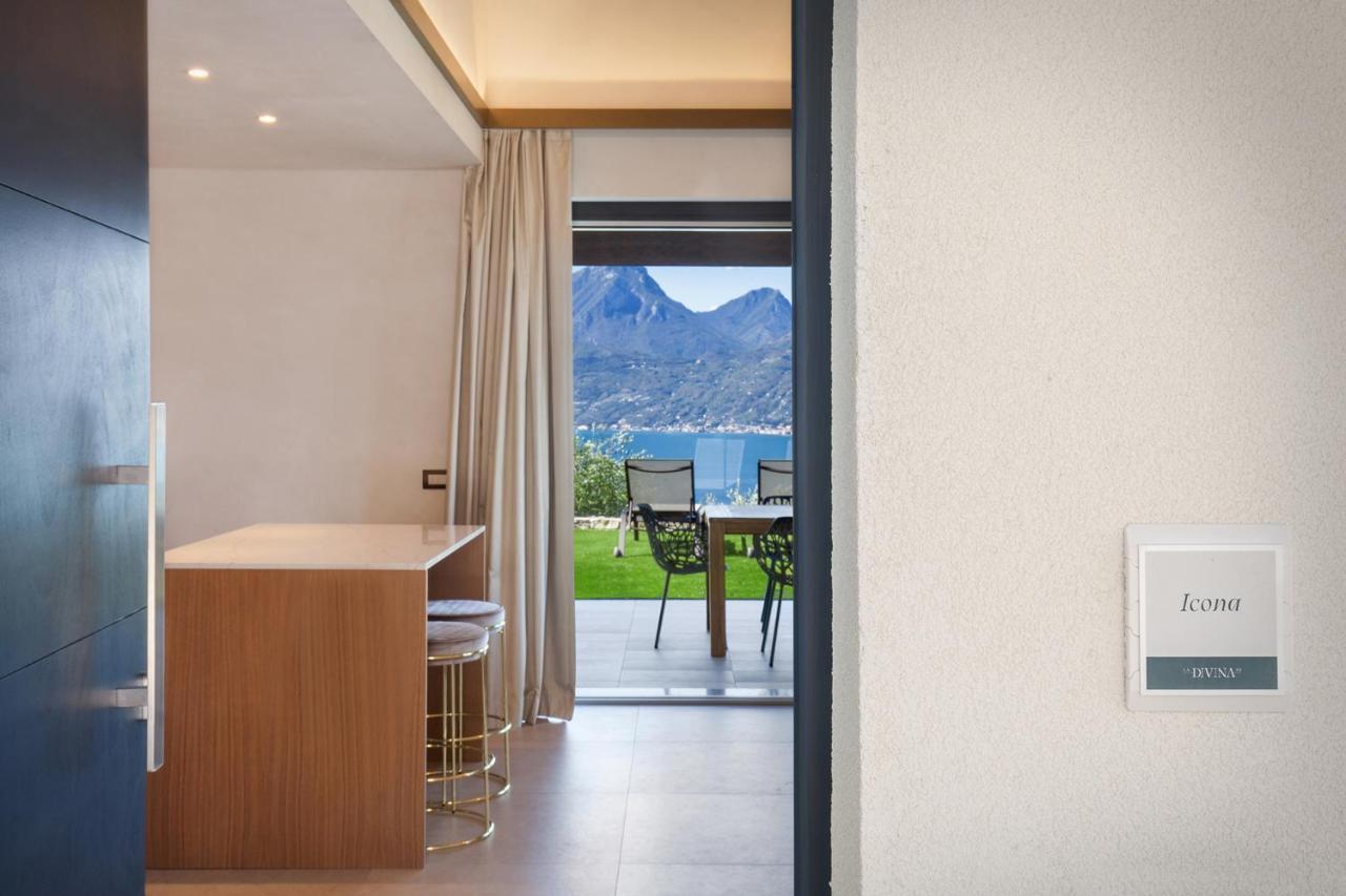 Villa Divina - Apt Icona Con Piscina E Vista Lago 布伦佐内堡 外观 照片